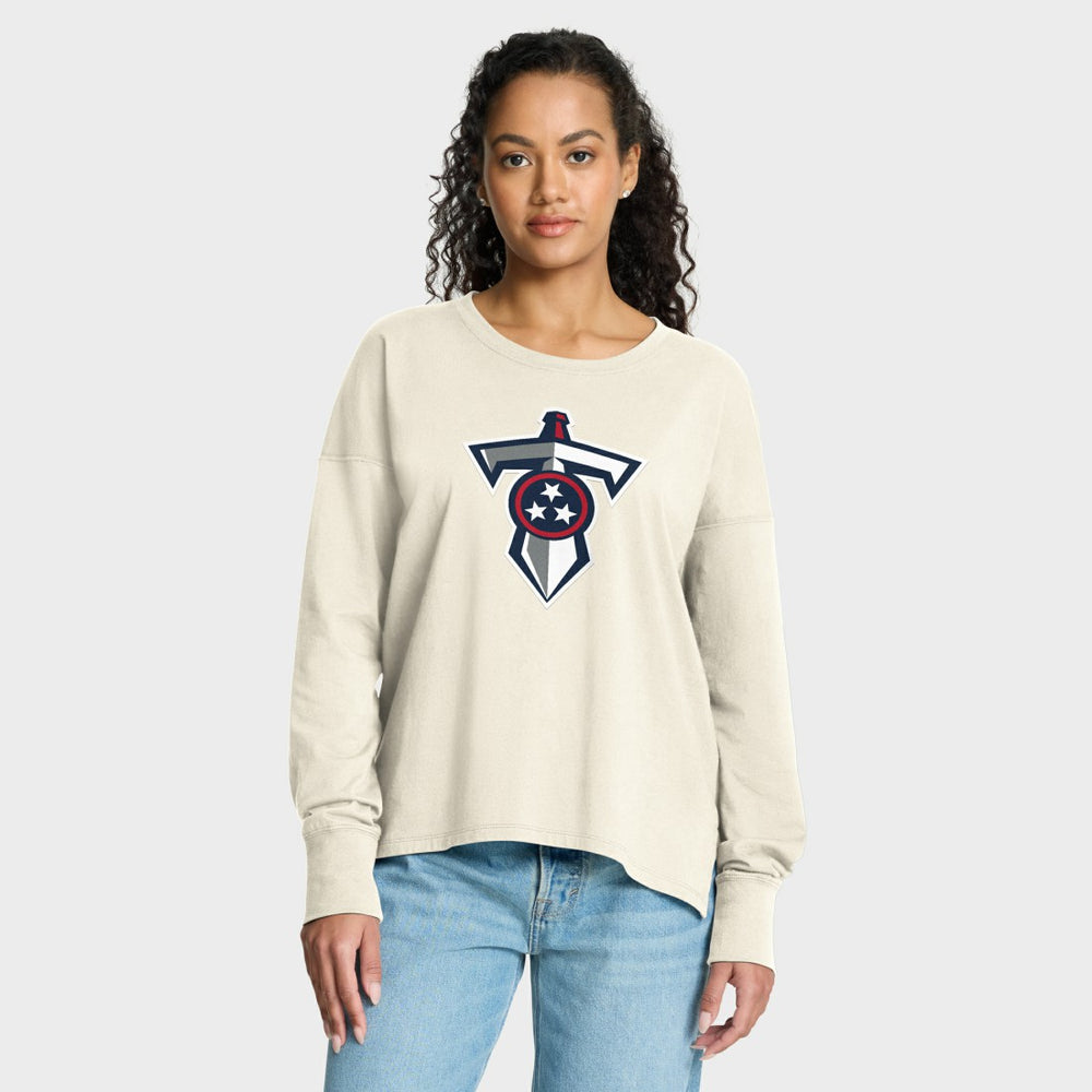 Tennessee Titans Women's Dove Legacy Long Sleeve T-Shirt - Cream outlet
