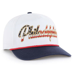 Philadelphia Phillies Patriotic Overhand Hitch Adjustable Hat - White | 47 brand