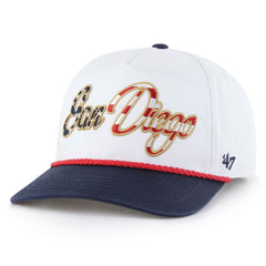 San Diego Padres Patriotic Overhand Hitch Adjustable Hat - White | 47 brand