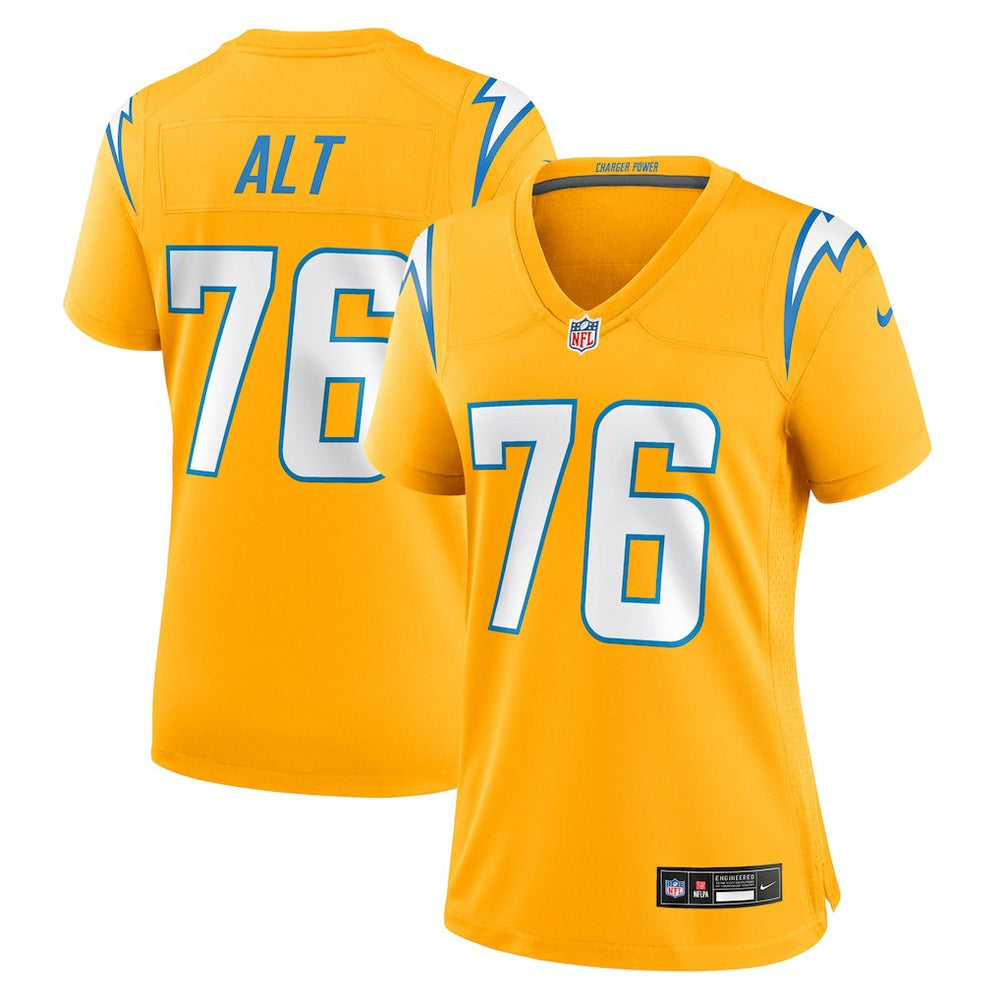 Joe Alt Los Angeles Chargers Women's Alternate Charger Power Game Jersey - Gold | Nike online