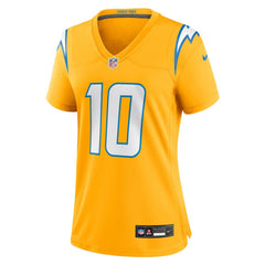 Justin Herbert Los Angeles Chargers Women's Alternate Charger Power Game Jersey - Gold | Nike on sale