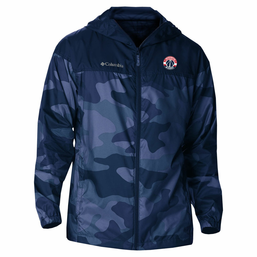 Washington Wizards Camo Flash Challenger Windbreaker Full-Zip Jacket - Navy | Columbia shop