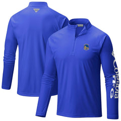 Golden State Warriors Terminal Tackle Raglan Omni-Shade Quarter-Zip Jacket sale - Royal | Columbia online