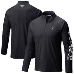 San Antonio Spurs Terminal Tackle Raglan Omni-Shade Quarter-Zip Jacket - Black | Columbia sale