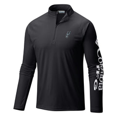 San Antonio Spurs Terminal Tackle Raglan Omni-Shade Quarter-Zip Jacket - Black | Columbia sale