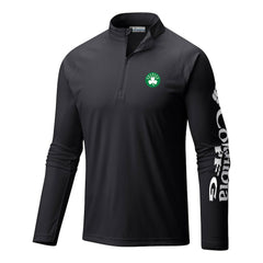 Boston Celtics Terminal Tackle Raglan Omni-Shade Quarter-Zip Jacket - Black | Columbia outlet