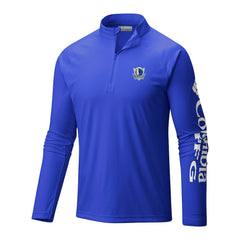 Dallas Mavericks Terminal Tackle Raglan Omni-Shade Quarter-Zip Jacket sale - Blue | Columbia discount