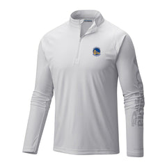 Golden State Warriors Terminal Tackle Raglan Omni-Shade Quarter-Zip Jacket sale - White | Columbia discount