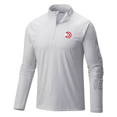 Atlanta Hawks Terminal Tackle Raglan Omni-Shade Quarter-Zip Jacket - White | Columbia outlet