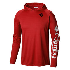 Toronto Raptors Terminal Tackle Long Sleeve Hoodie T-Shirt - Red | Columbia cheap