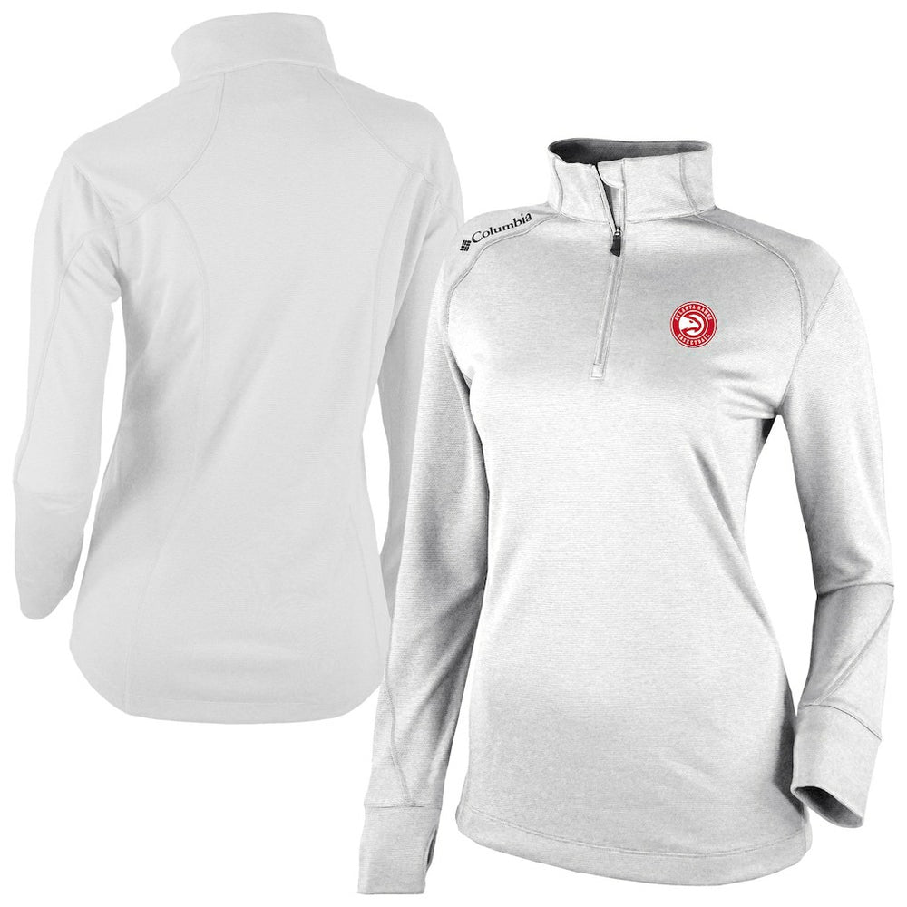 Atlanta Hawks Women's Omni-Wick Shotgun 2.0 Quarter-Zip Pullover Top - White | Columbia sale