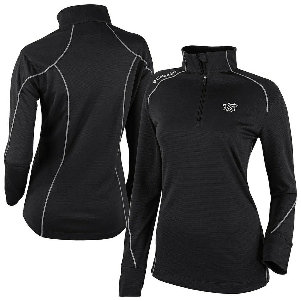 Brooklyn Nets Women's Omni-Wick Shotgun 2.0 Quarter-Zip Pullover Top - Black | Columbia sale