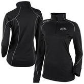 San Antonio Spurs Women's Omni-Wick Shotgun 2.0 Quarter-Zip Pullover Top - Black | Columbia cheap