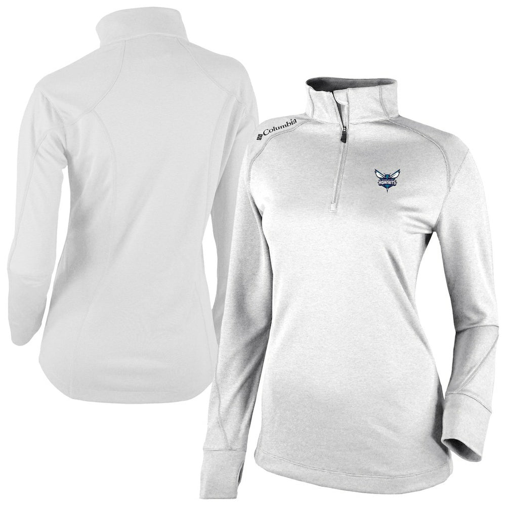Charlotte Hornets Women's Omni-Wick Shotgun 2.0 Quarter-Zip Pullover Top - White | Columbia shop