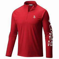 Houston Rockets PFG Terminal Tackle Quarter-Zip Top sale - Red | Columbia online