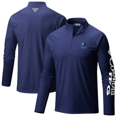 Memphis Grizzlies PFG Terminal Tackle Quarter-Zip Top - Navy | Columbia discount