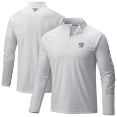 Oklahoma City Thunder PFG Terminal Tackle Quarter-Zip Top - White | Columbia for sale