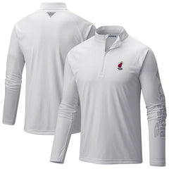 Miami Heat PFG Terminal Tackle Quarter-Zip Top - White | Columbia for sale