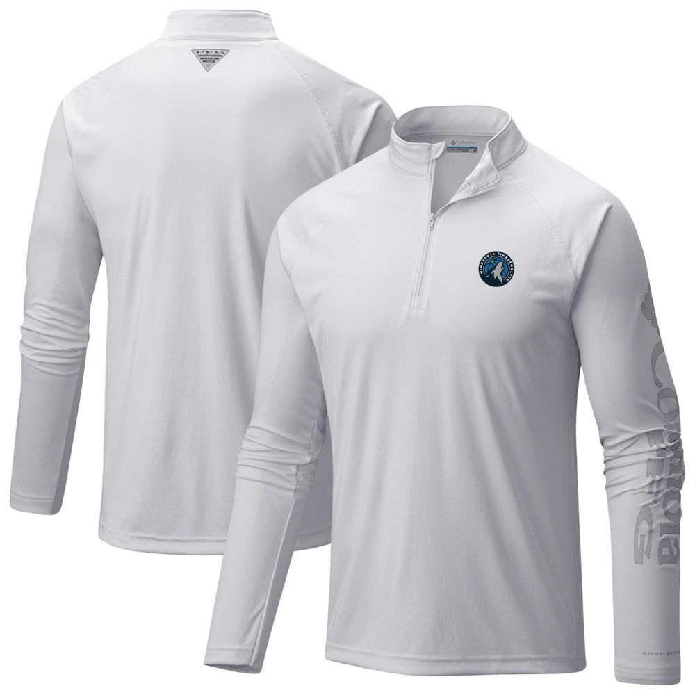 Minnesota Timberwolves PFG Terminal Tackle Quarter-Zip Top - White | Columbia sale