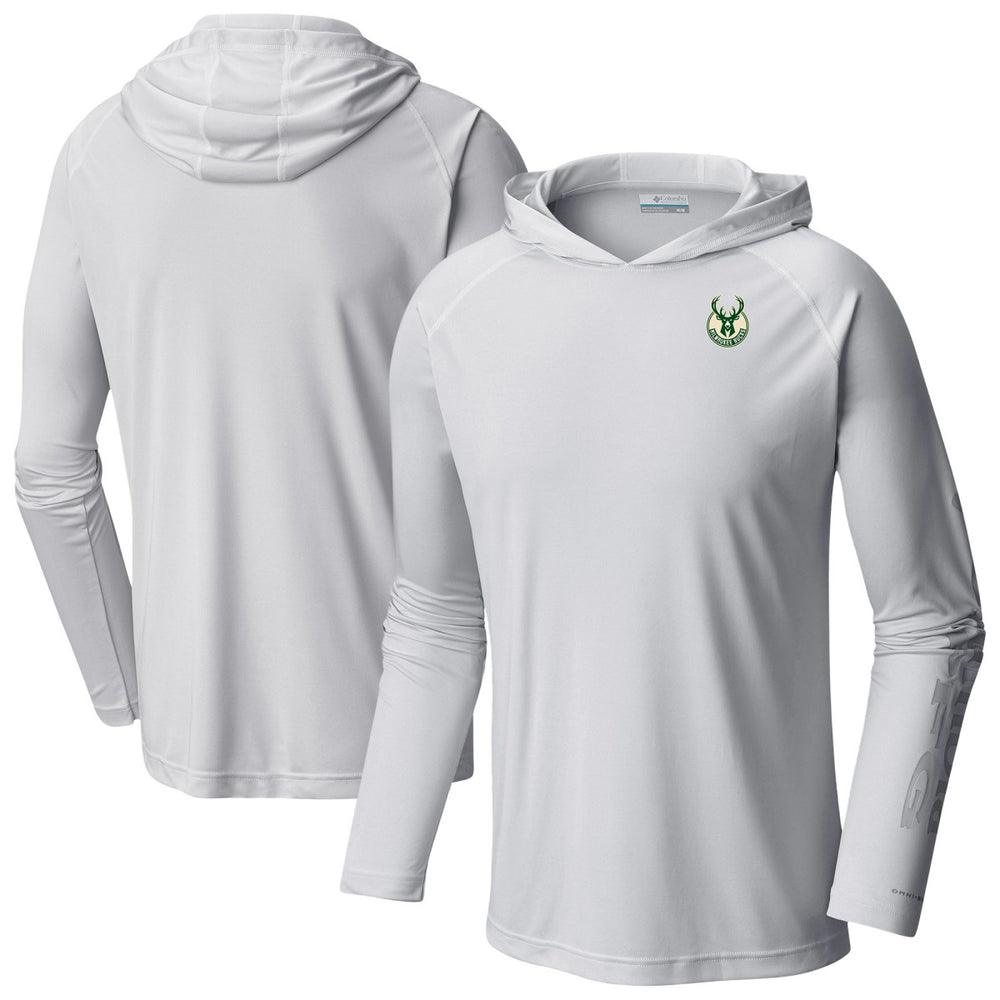 Milwaukee Bucks PFG Super Terminal Tackle Hoodie - White | Columbia sale