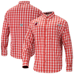 Miami Heat Super Tamiami Omni-Shade Long Sleeve Button-Down Shirt - Red | Columbia sale