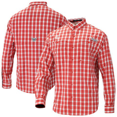 Houston Rockets Super Tamiami Omni-Shade Long Sleeve Button-Down Shirt - Red | Columbia shop