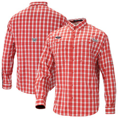New Orleans Pelicans Super Tamiami Omni-Shade Long Sleeve Button-Down Shirt - Red | Columbia outlet