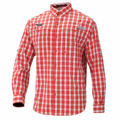 New Orleans Pelicans Super Tamiami Omni-Shade Long Sleeve Button-Down Shirt - Red | Columbia outlet