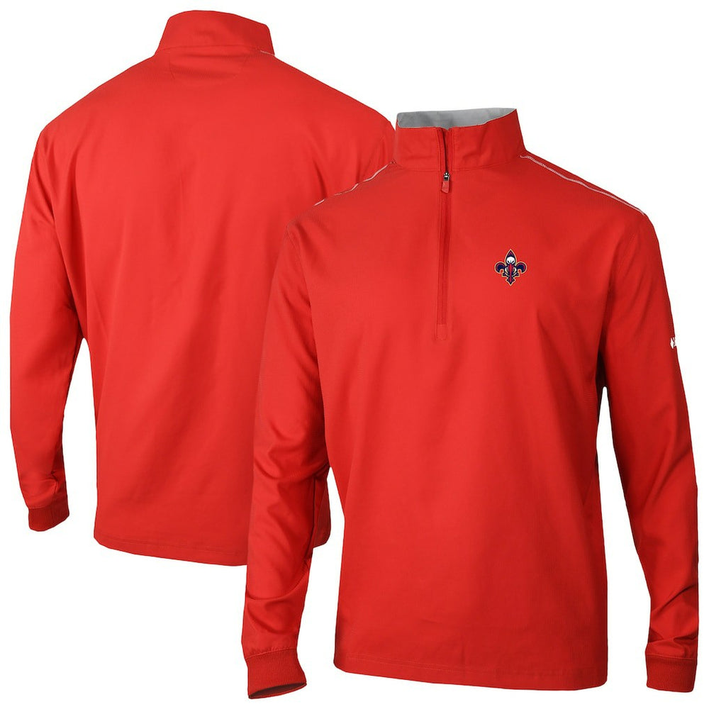 New Orleans Pelicans Omni-Wick Bogey's Paradise Quarter-Zip Top - Red | Columbia for sale