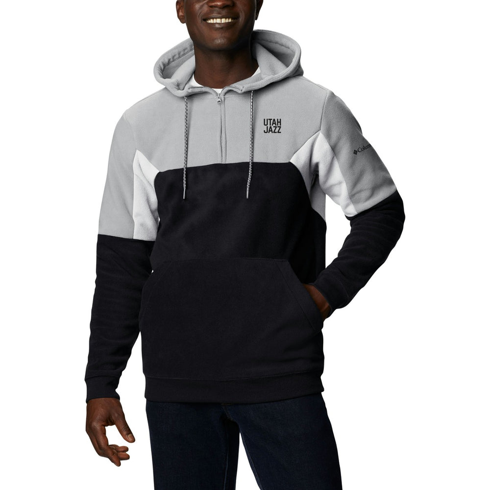 Utah Jazz Men's Lodge Quarter-Zip Hoodie - Black | Columbia outlet