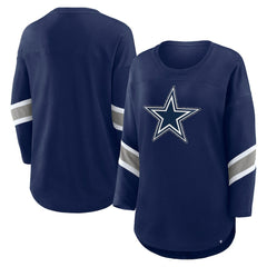 Dallas Cowboys Women's Redzone Bling 3/4-Sleeve T-Shirt - Navy online