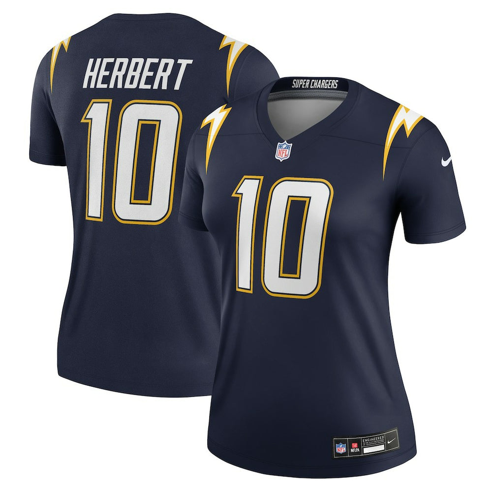 Justin Herbert Los Angeles Chargers Women's Alternate Super Chargers Legend Player Performance Top - Navy | Nike for sale