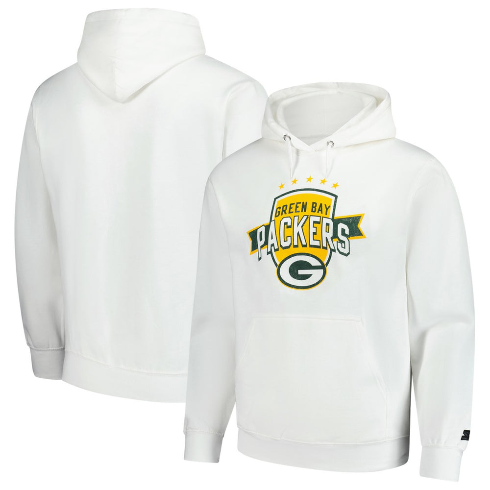 Green Bay Packers Starter Vintage Pullover Hoodie - White outlet