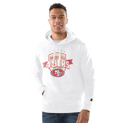 San Francisco 49ers Starter Vintage Pullover Hoodie - White sale