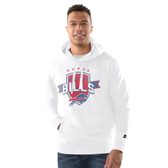 Buffalo Bills Starter Vintage Pullover Hoodie - White on sale