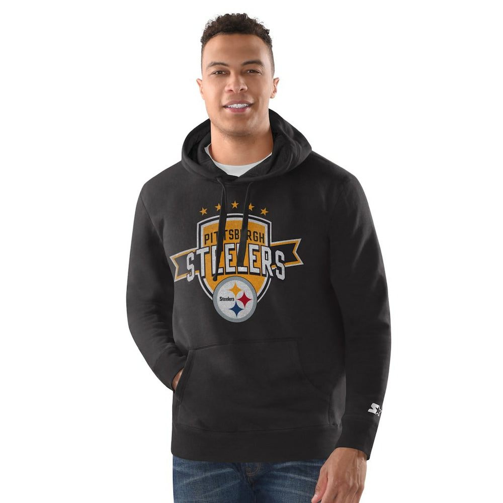 Pittsburgh Steelers Starter Vintage Pullover Hoodie - Black outlet