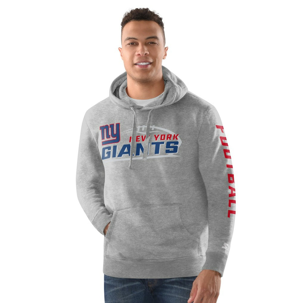 New York Giants Starter Vintage Pullover Hoodie - Heather Gray discount