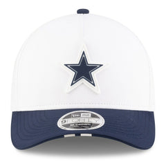 Dallas Cowboys New Era 2025 NFL Training Camp A-Frame 9FORTY Adjustable Hat - White/Navy on sale