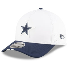 Dallas Cowboys New Era Youth 2025 NFL Training Camp A-Frame 9FORTY Adjustable Hat - White/Navy cheap