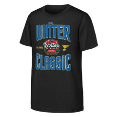St. Louis Blues Youth 2025 NHL Winter Classic Game Day T-Shirt Black