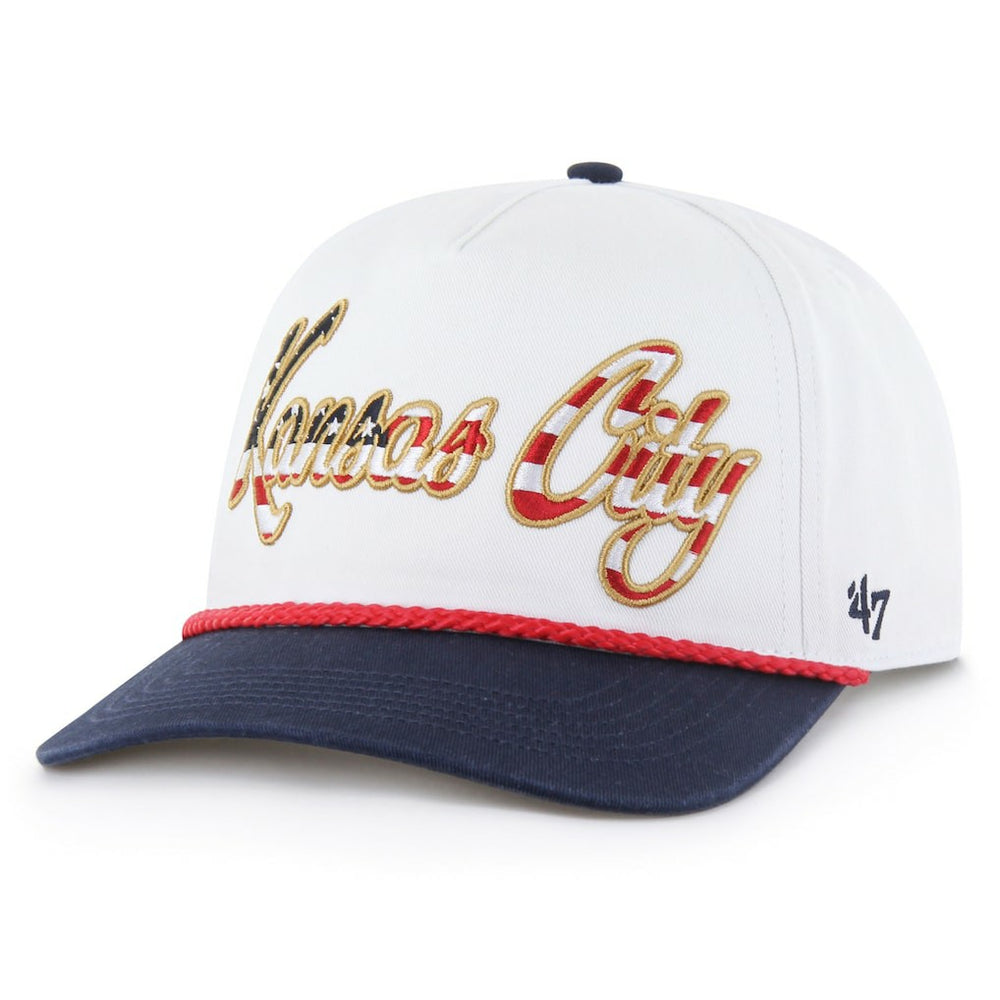 Kansas City Chiefs '47 Patriotic Overhand Hitch Adjustable Hat - White on sale