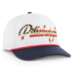 Pittsburgh Steelers '47 Patriotic Overhand Hitch Adjustable Hat - White cheap