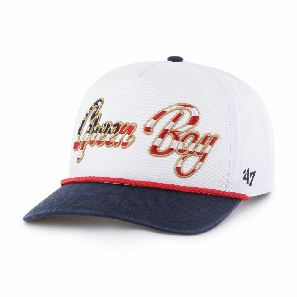 Green Bay Packers '47 Patriotic Overhand Hitch Adjustable Hat - White sale