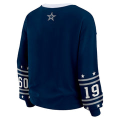 Dallas Cowboys WEAR by Erin Andrews Women's Sport Long-Sleeve T-Shirt - Navy on sale