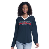 Washington Wizards G-III 4Her by Carl Banks Women's Bench Player Oversized Long Sleeve Hooded Top - Navy shop