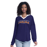 Phoenix Suns G-III 4Her by Carl Banks Women's Bench Player Oversized Long Sleeve Hooded Top - Purple on sale