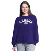 Los Angeles Lakers G-III 4Her by Carl Banks Women's Athletic Pullover Sweatshirt - Purple sale