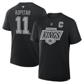 Anze Kopitar Los Angeles Kings Fanatics Authentic Stack Name & Number T-Shirt Black