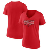 Chicago Bulls Women's Core Hometown Launch V-Neck T-Shirt sale - Red online