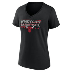 Chicago Bulls Women's Core Hometown Launch V-Neck T-Shirt sale - Black shop